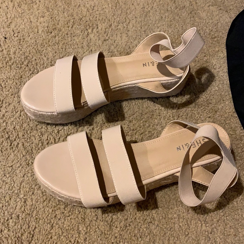 Beige wedges